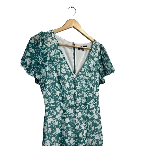 Lulu's Gracious Gardens Green Floral Print Culotte Jumpsuit Size XS - Picture 5 of 9